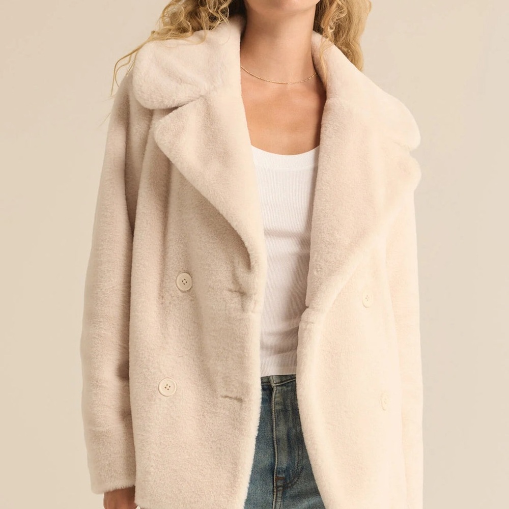 Z Supply Cream Teddy Jacket